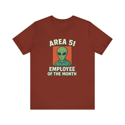 Area 51 Employee of the Month T-Shirt | Funny Alien Graphic Tee