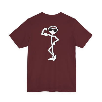 Funny Stick Figure Bodybuilding Graphic T-Shirt
