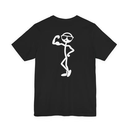 Funny Stick Figure Bodybuilding Graphic T-Shirt