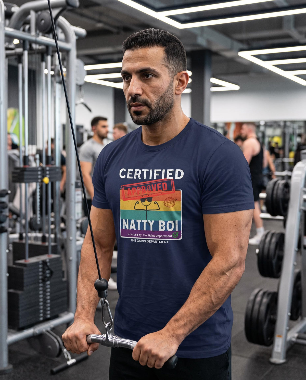 Funny Certified Natty Boi Unisex Jersey Tee - Trendy & Fun T-Shirt for Gym Enthusiasts