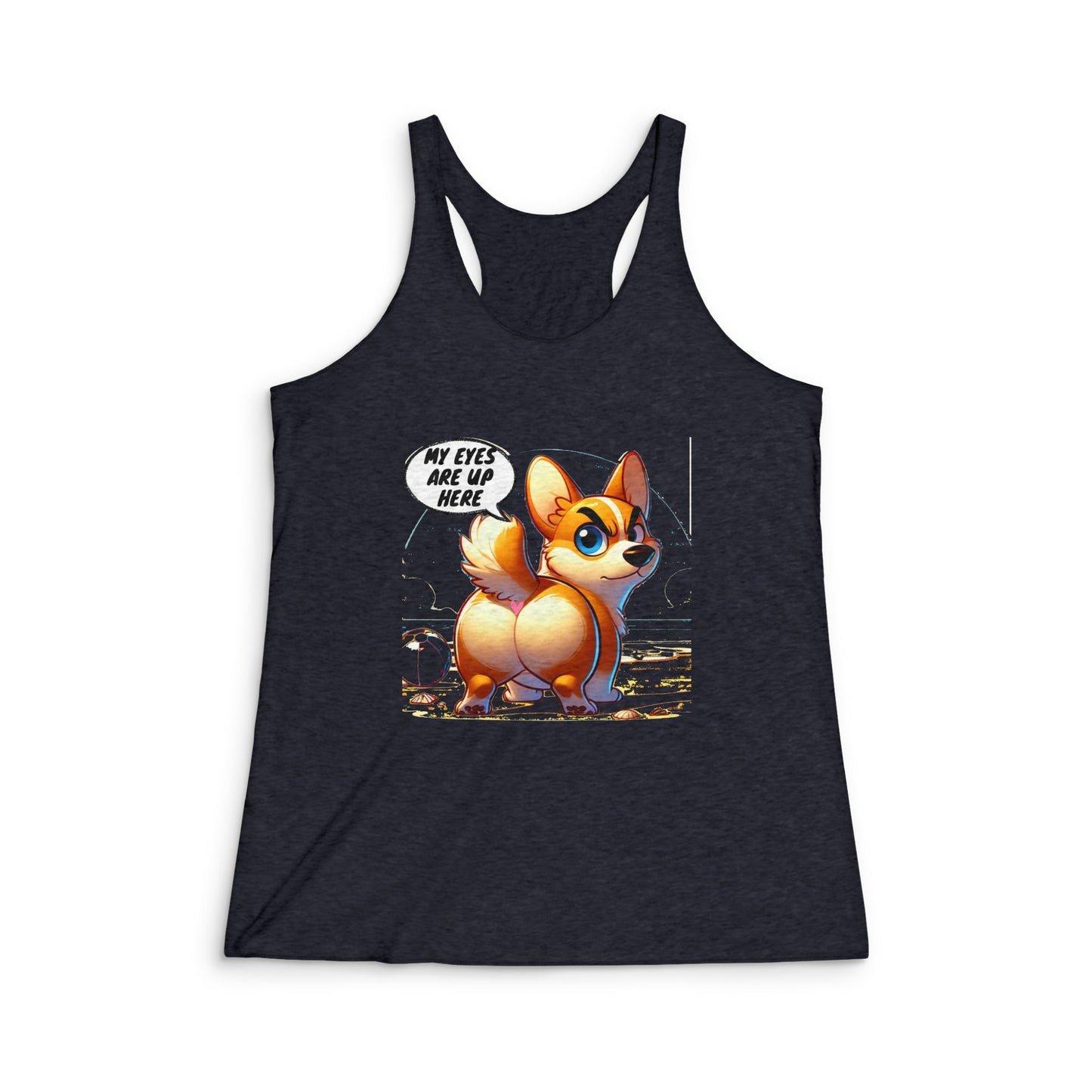 Shiba Inu Lover Racerback Tank Top | Women's Dog Mom Gift & Fitness Apparel