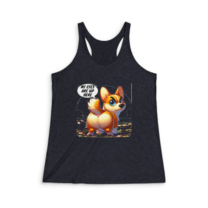 Corgi Lover Racerback Tank Top | Women's Dog Mom Gift & Fitness Apparel