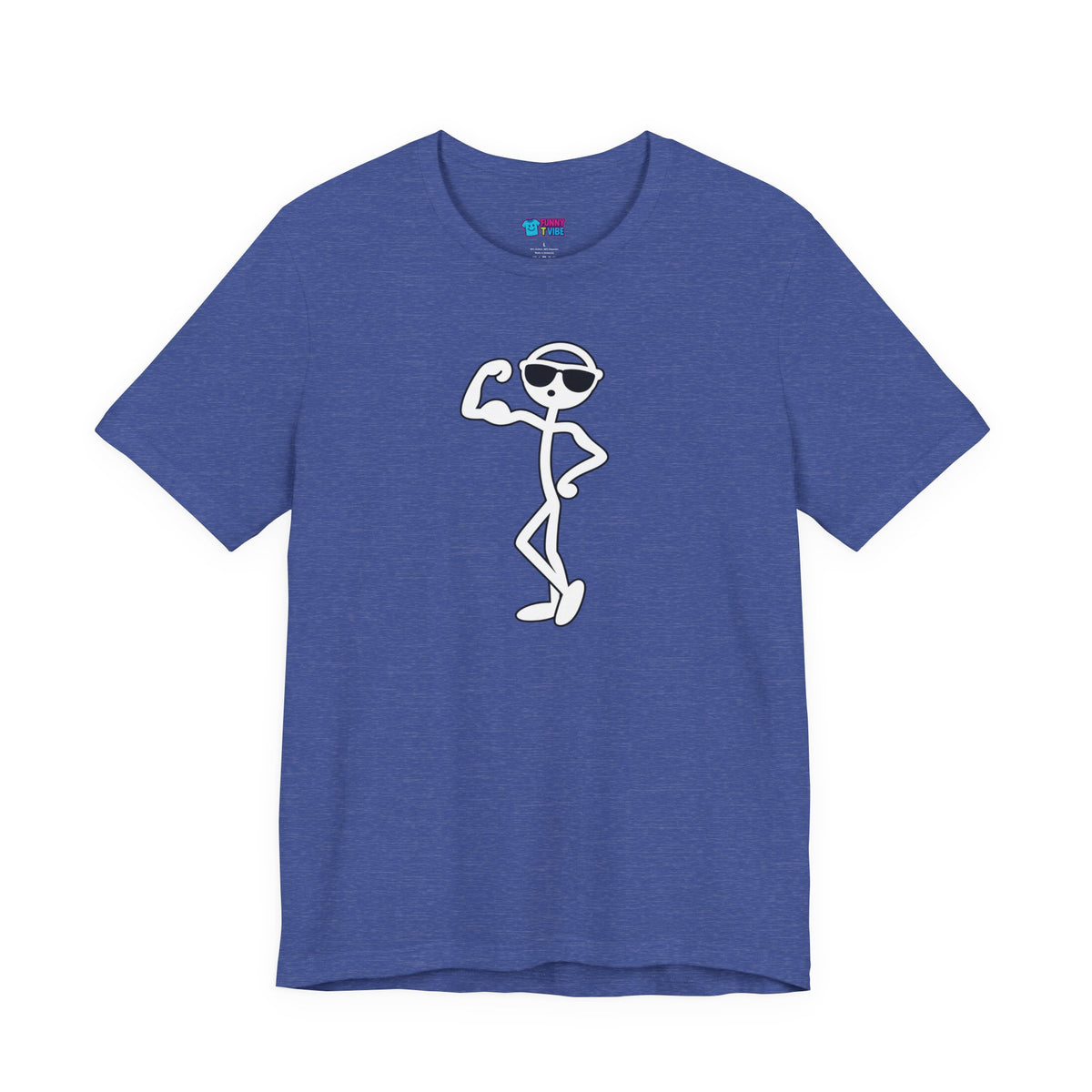 💪 Funny Flexing Stick Figure Gym T-Shirt