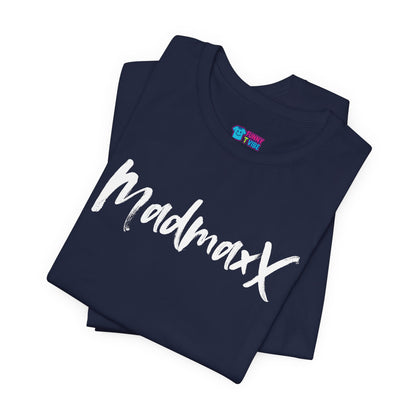Back-Print Tee — Bold Brush Script "MONNG YKTU!" Casual Graphic T-Shirt
