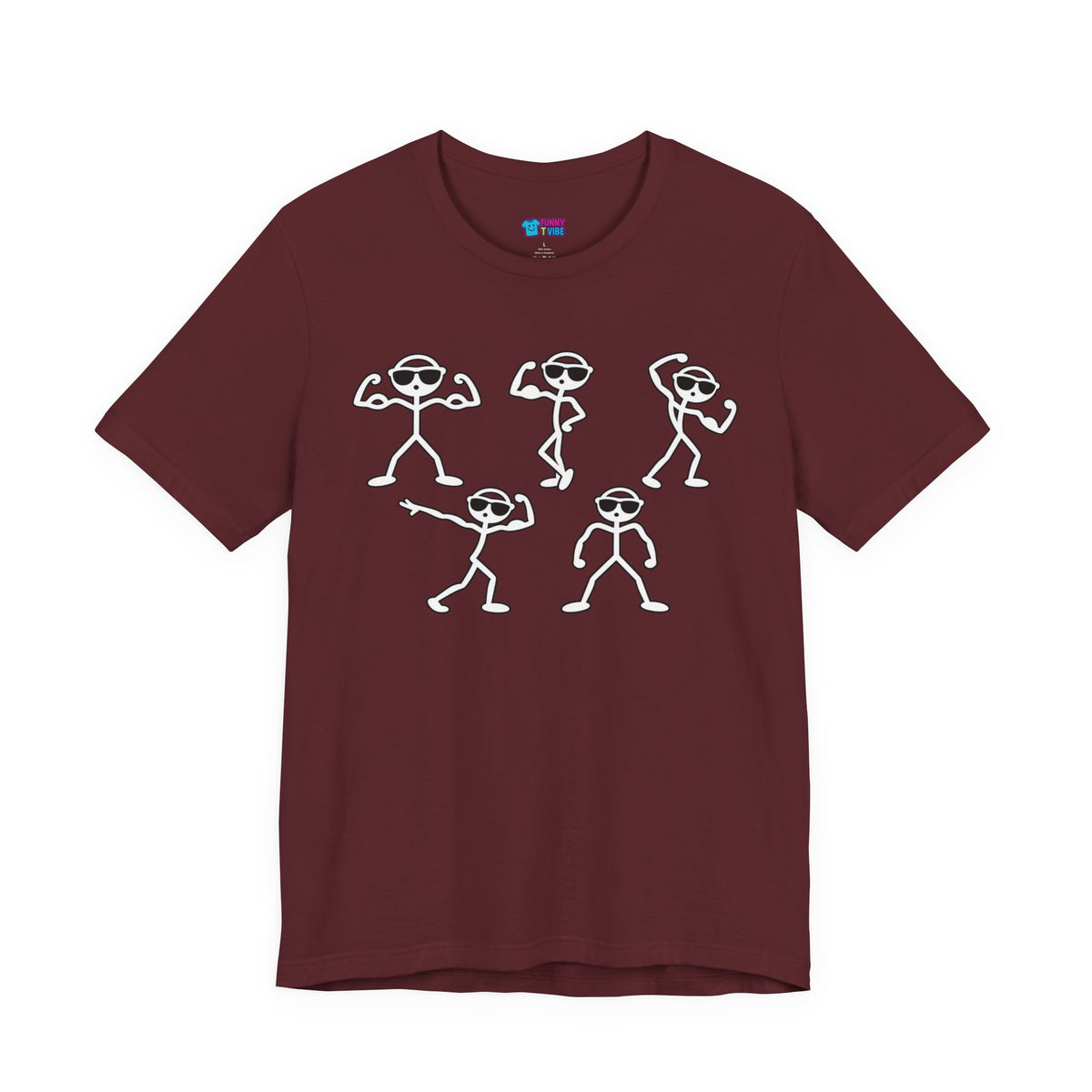 Funny Stick Figure Bodybuilding Graphic T-Shirt
