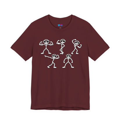 Funny Stick Figure Bodybuilding Graphic T-Shirt