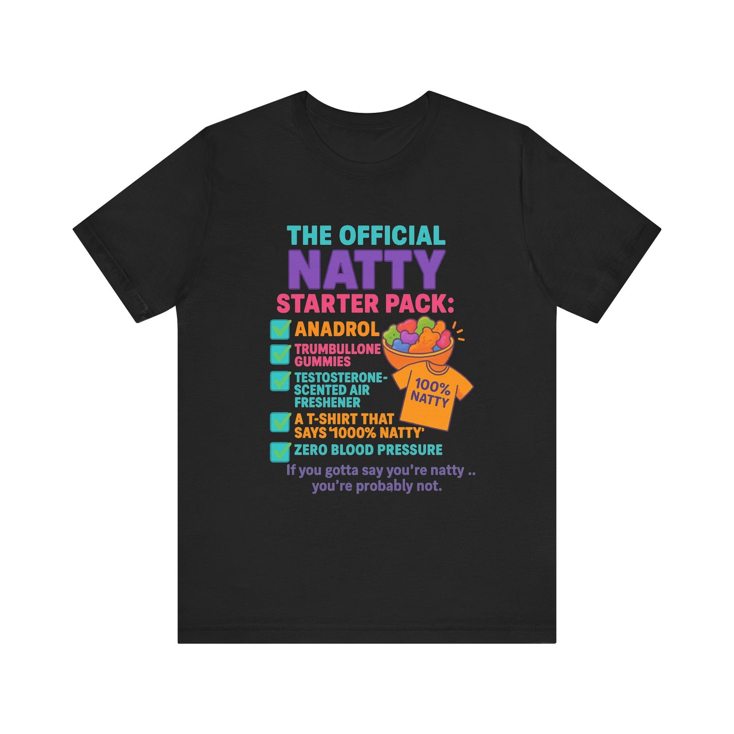 Funny Natty Starter Pack Unisex Tee - Humorous Fitness T-Shirt for Gym Lovers
