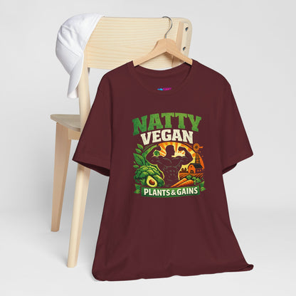 Natty Vegan T-Shirt | Plants & Gains Gym Tee