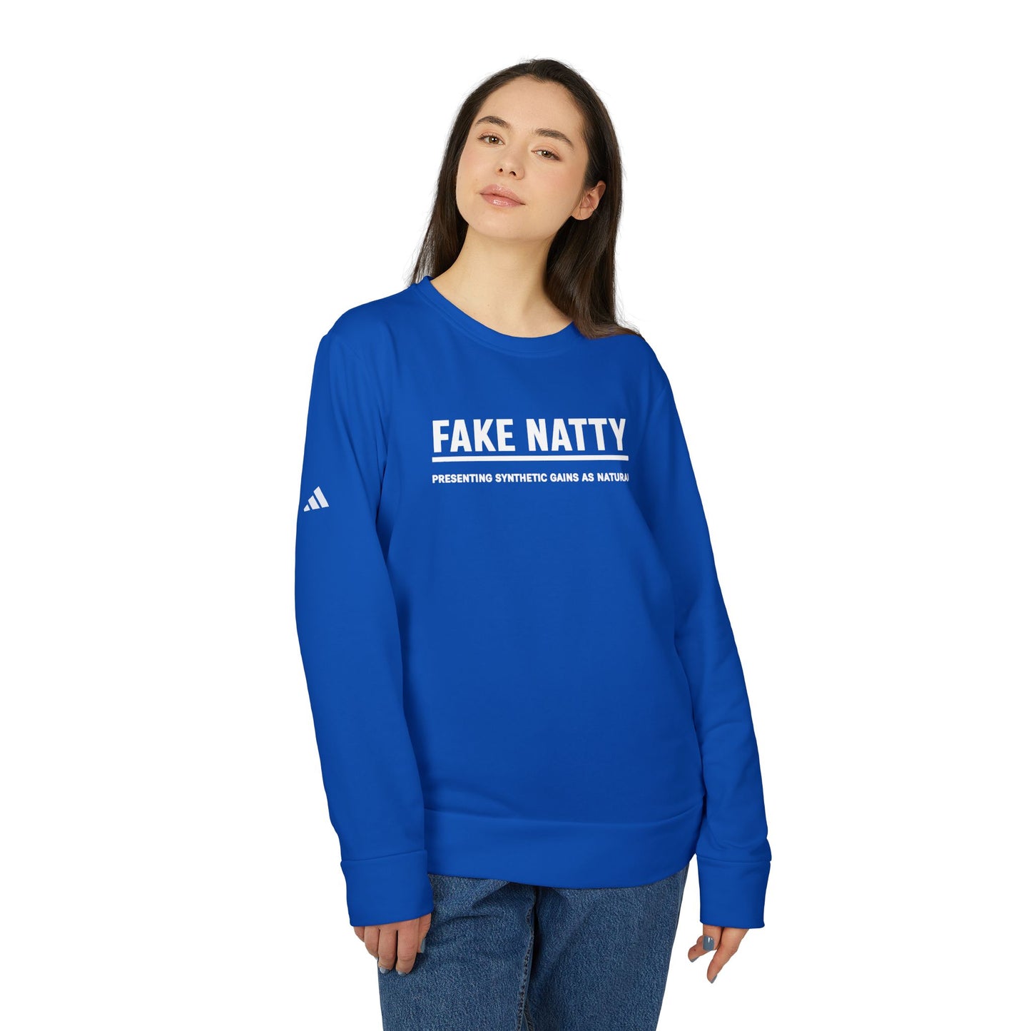 Adidas Fake Natty Crewneck Gym Humor Sweatshirt