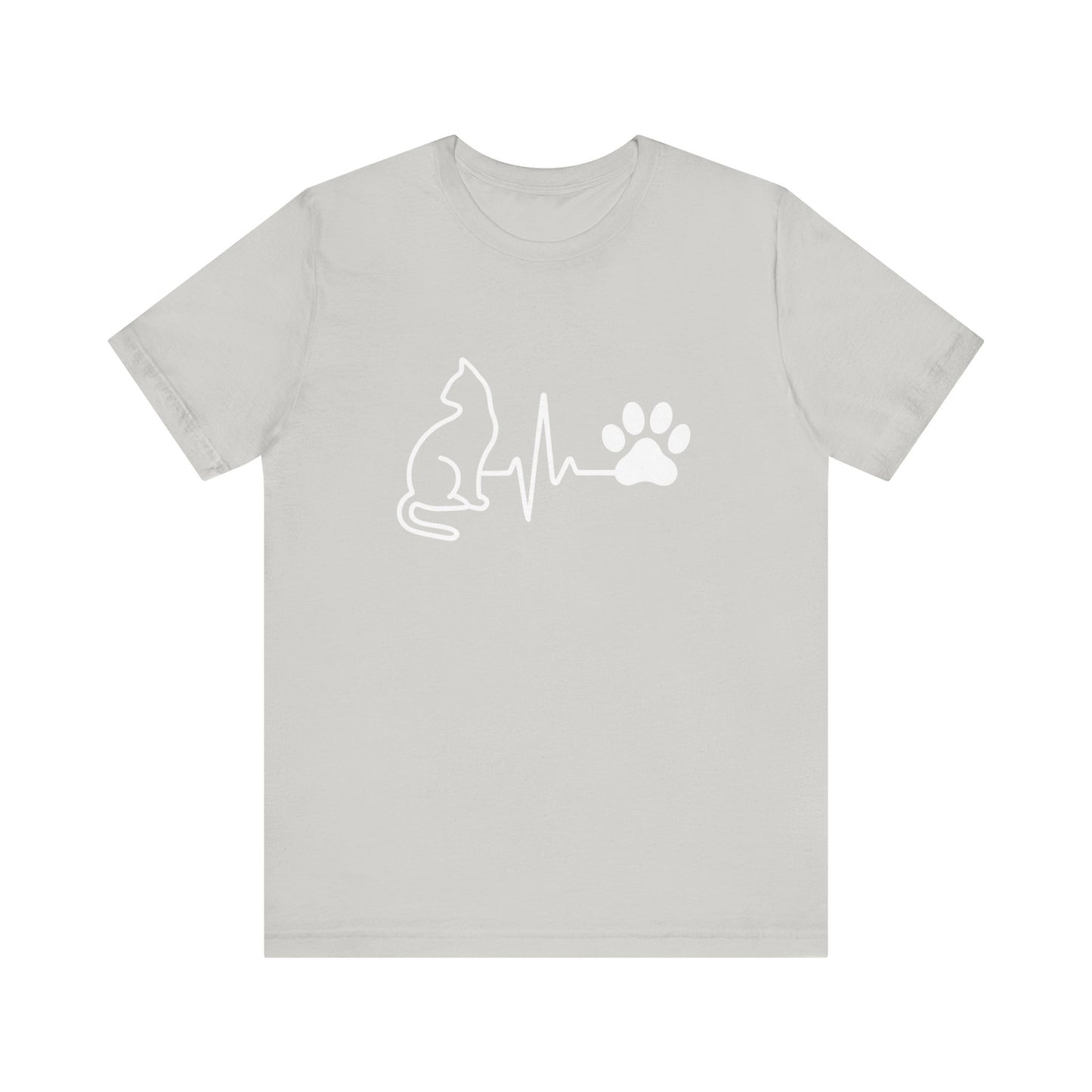 Cat Love Tee - Heartbeat Design, Pet Lover Gift, Cat Owner Shirt, Cute Cat Tee, Animal Lovers Apparel