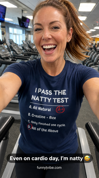 Distressed "I Pass the Natty Test" Funny Unisex T-Shirt | Fitness & Gym Gift