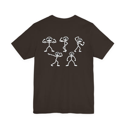 Funny Stick Figure Bodybuilding Front & Back T-Shirt