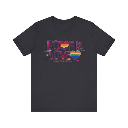 Pride Rainbow Heart T-Shirt | LGBTQ+ Apparel & Love Is Love Tee