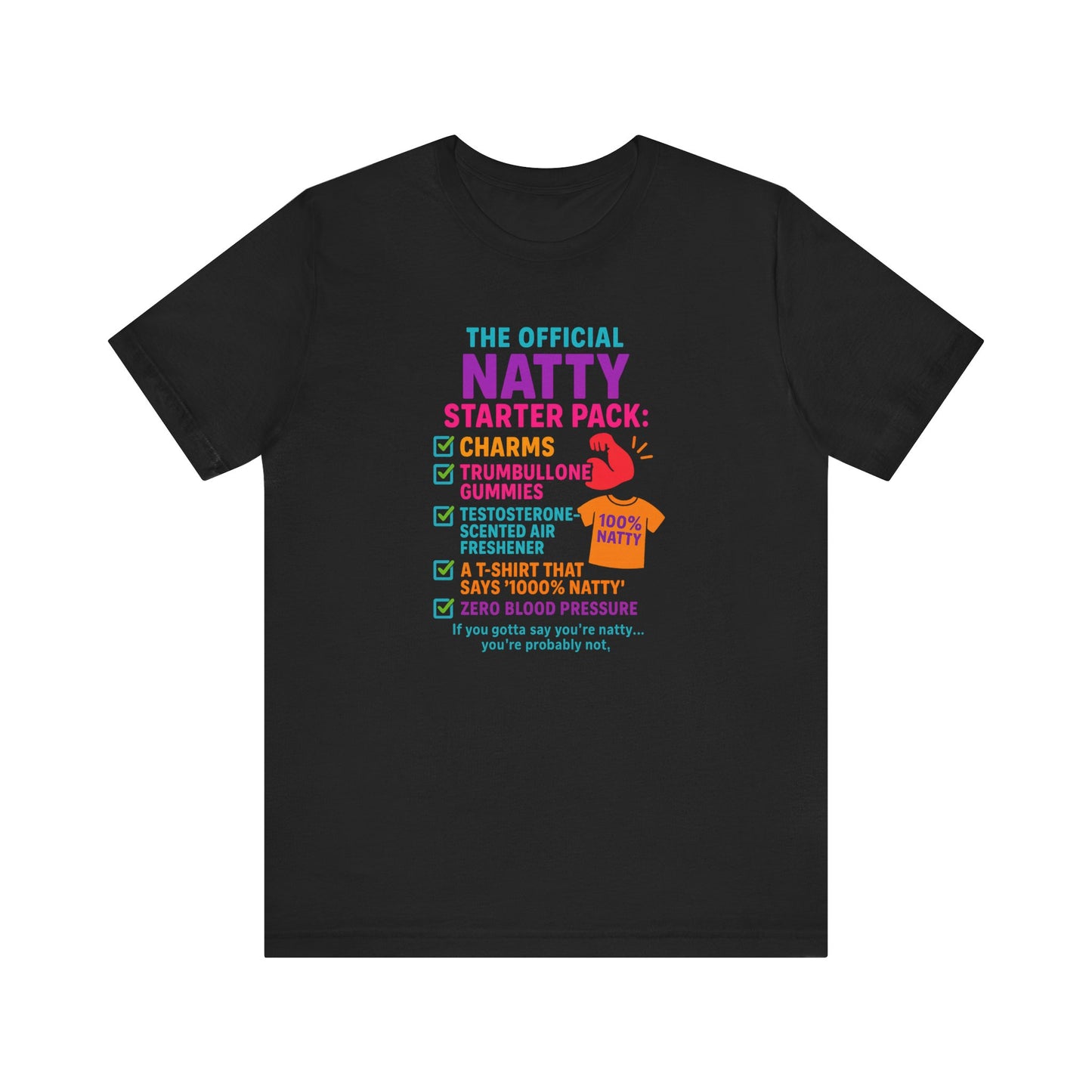 Official Natty Starter Pack Unisex Tee - 100% Natty Design for Fitness Enthusiasts
