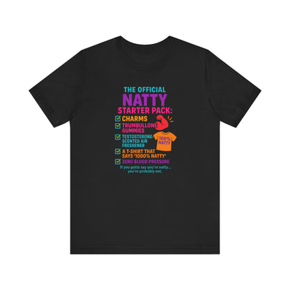 Official Natty Starter Pack Unisex Tee - 100% Natty Design for Fitness Enthusiasts