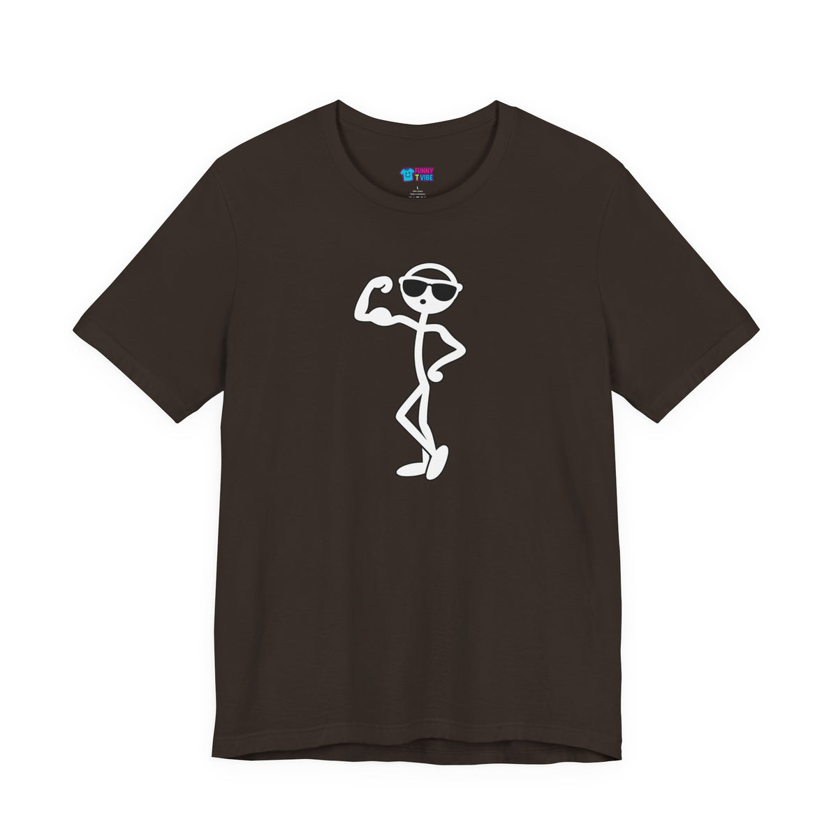 💪 Funny Flexing Stick Figure Gym T-Shirt