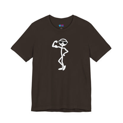 💪 Funny Flexing Stick Figure Gym T-Shirt