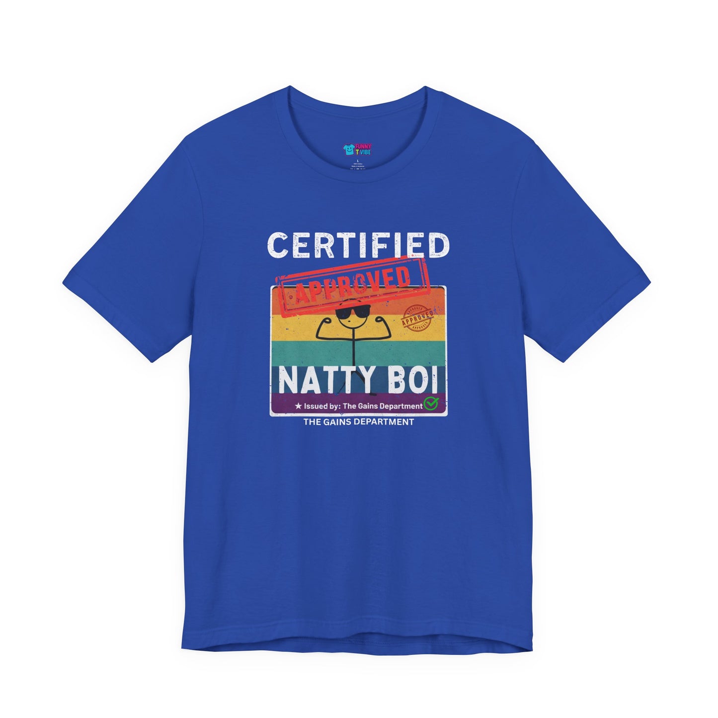 Funny Certified Natty Boi Unisex Jersey Tee - Trendy & Fun T-Shirt for Gym Enthusiasts