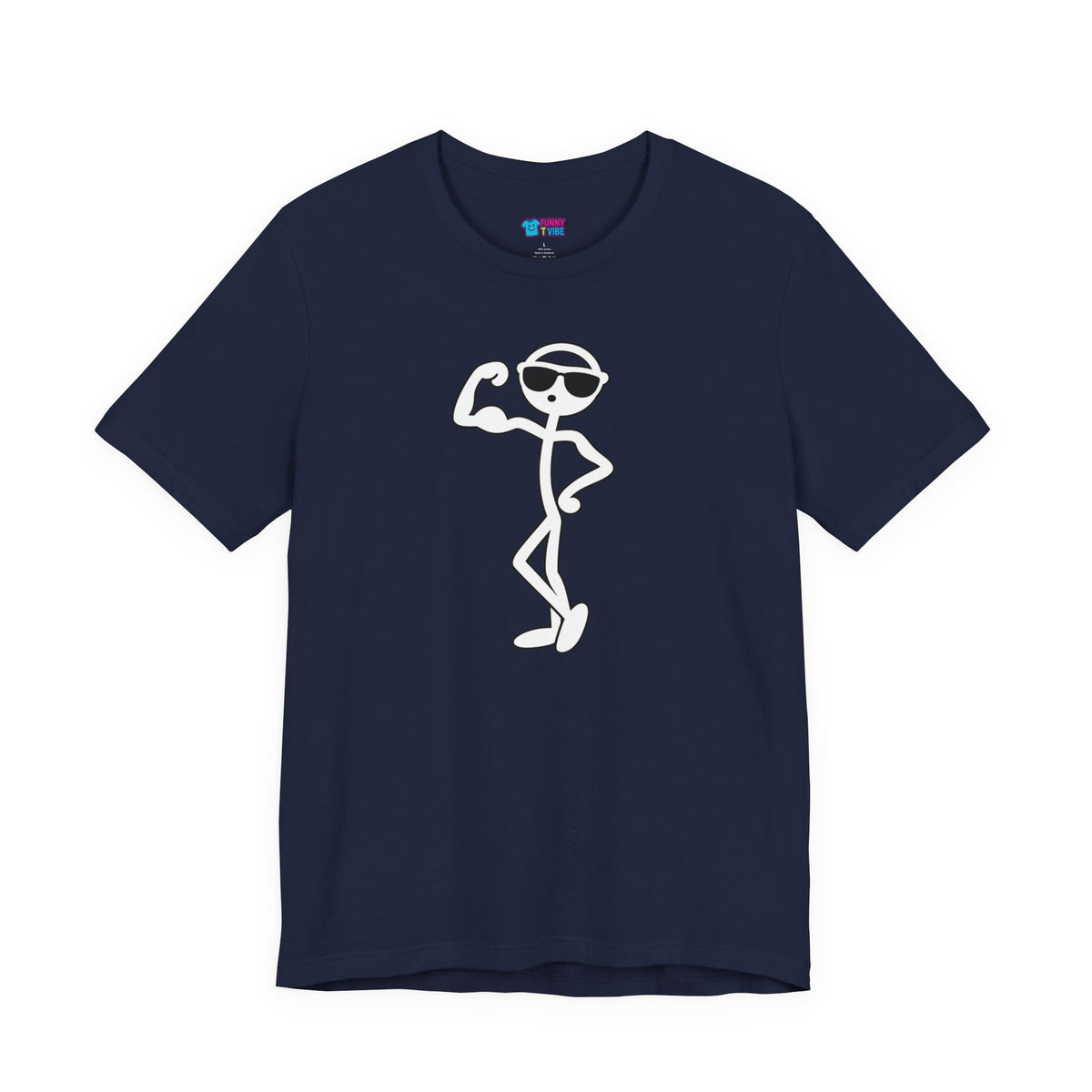 Funny Stick Figure Bodybuilding Front & Back T-Shirt