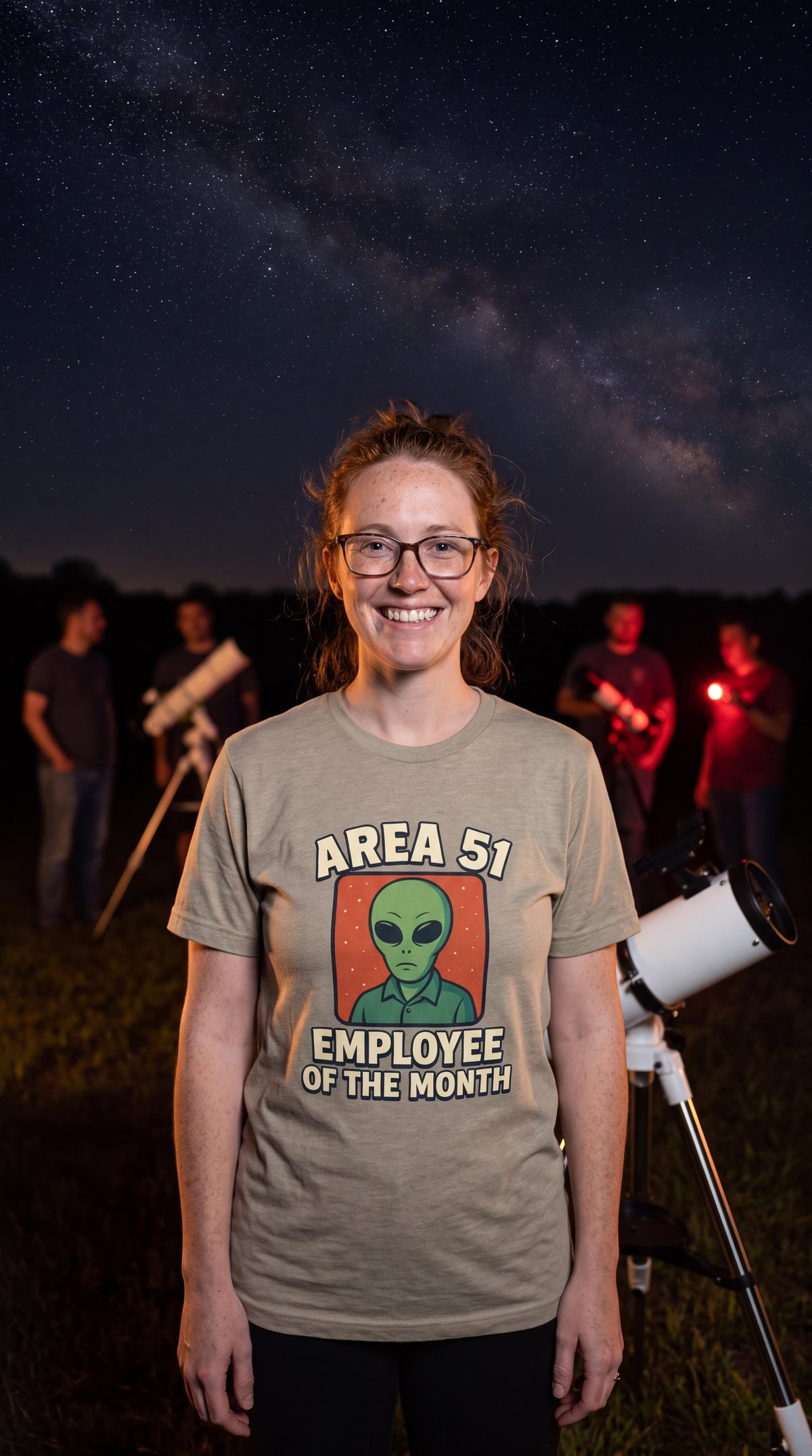 Area 51 Employee of the Month T-Shirt | Funny Alien Graphic Tee