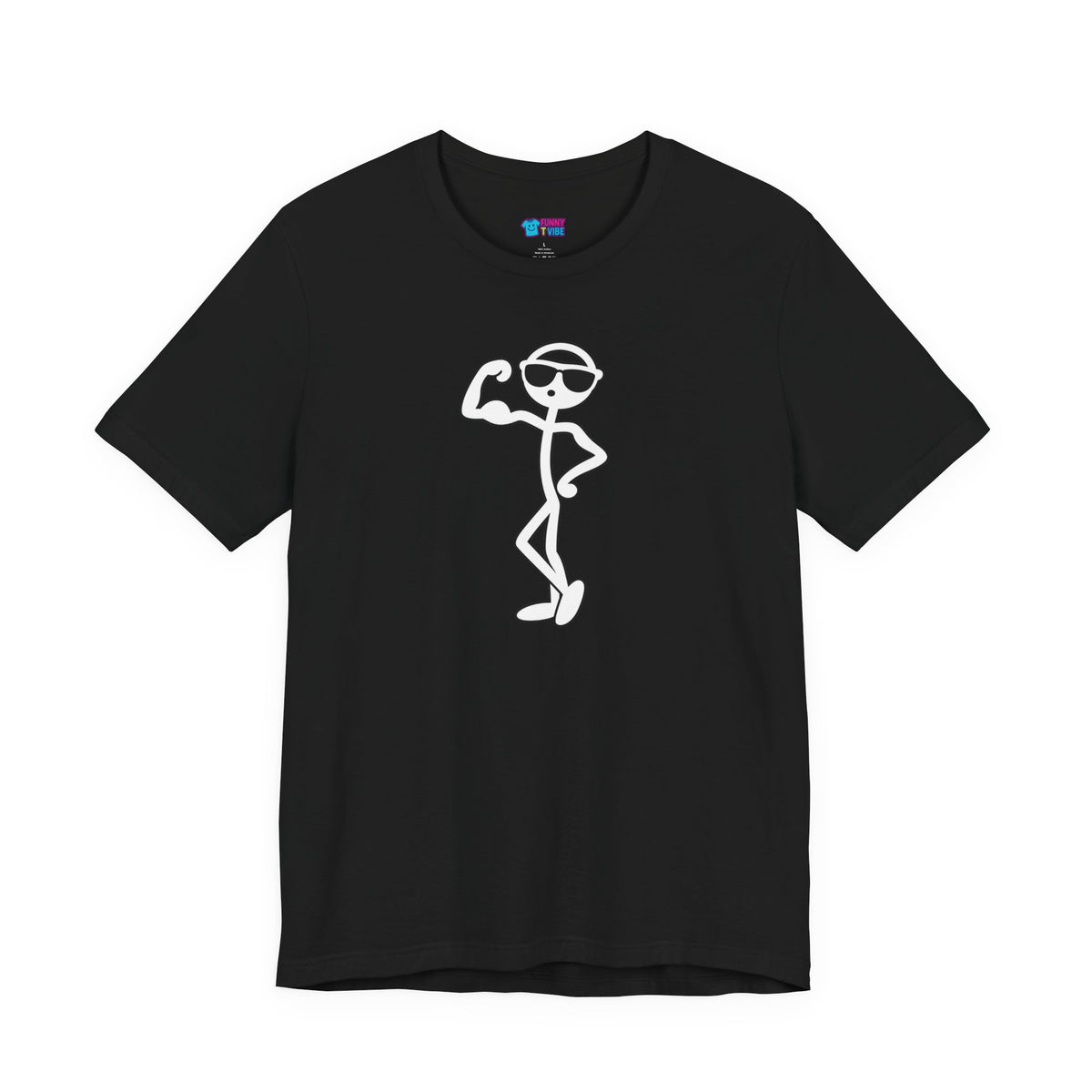 💪 Funny Flexing Stick Figure Gym T-Shirt