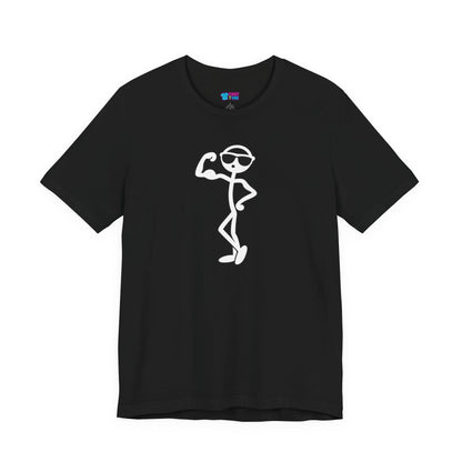 💪 Funny Flexing Stick Figure Gym T-Shirt