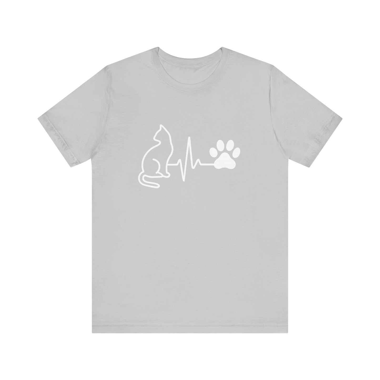 Cat Love Tee - Heartbeat Design, Pet Lover Gift, Cat Owner Shirt, Cute Cat Tee, Animal Lovers Apparel