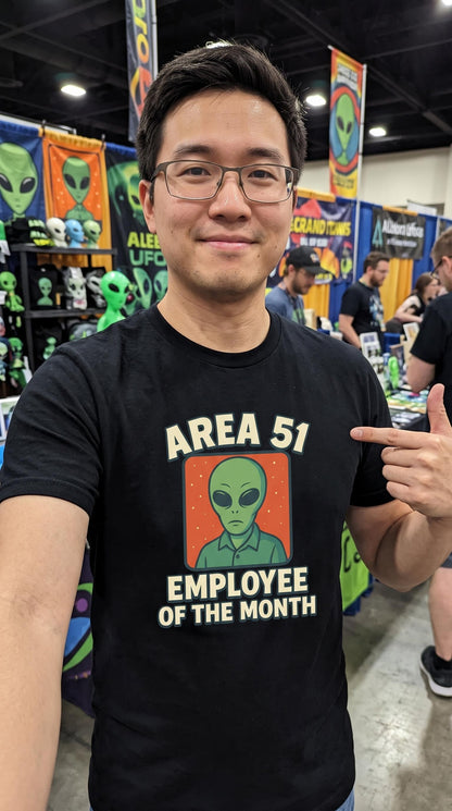 Area 51 Employee of the Month T-Shirt | Funny Alien Graphic Tee