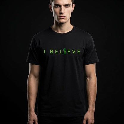 I Believe Minimalist Alien T-Shirt