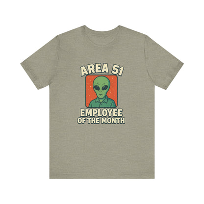 Area 51 Employee of the Month T-Shirt | Funny Alien Graphic Tee