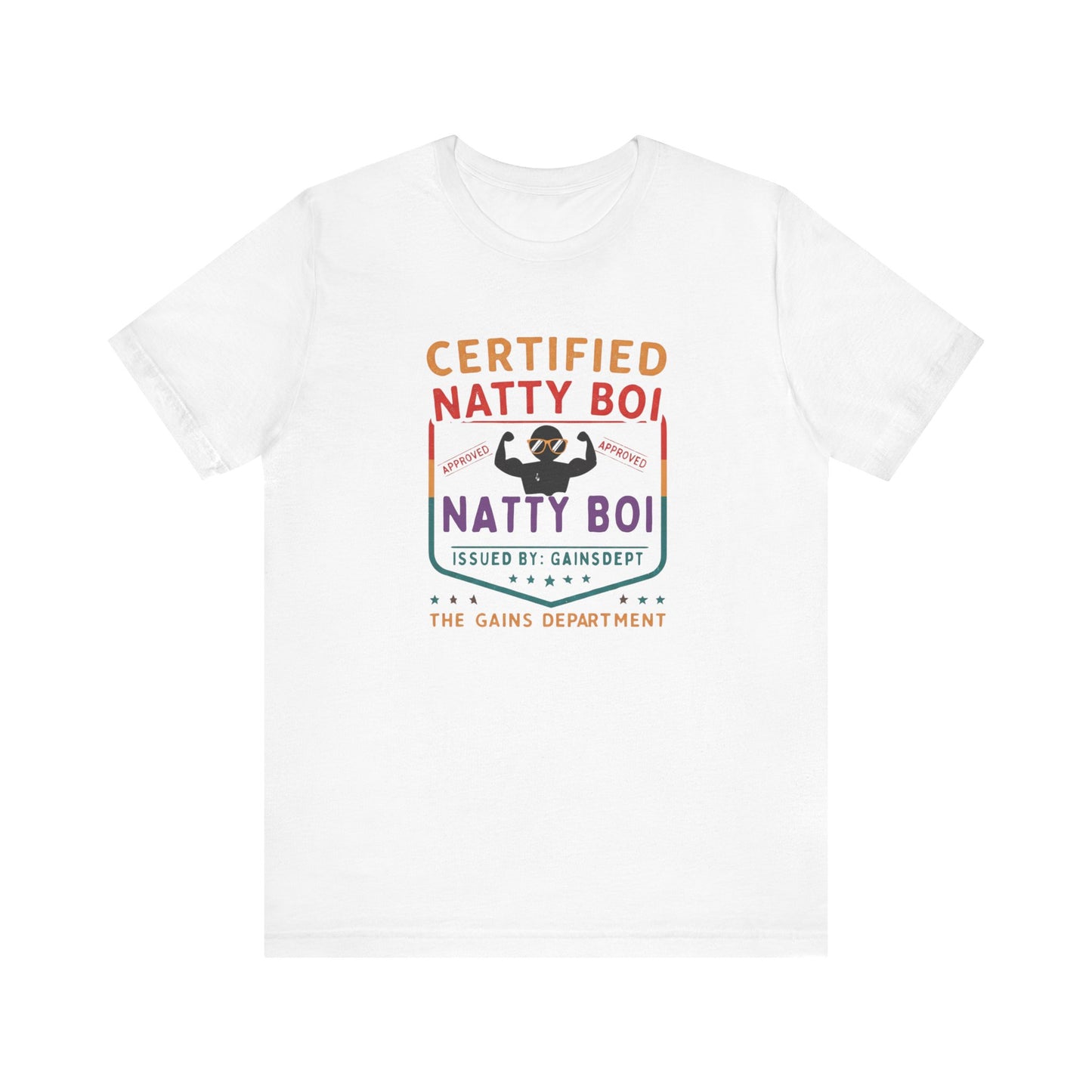 Certified Natty Boi Funny T-Shirt | Unisex Fitness & Gym Gift
