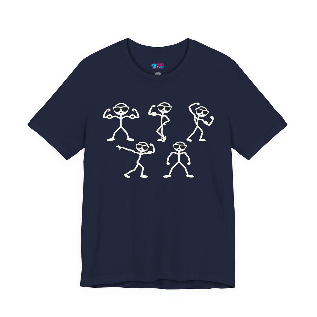 Funny Stick Figure Bodybuilding Graphic T-Shirt