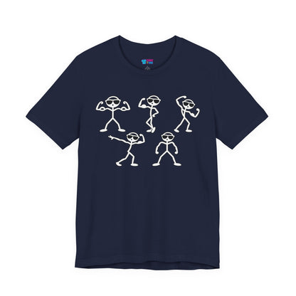 Funny Stick Figure Bodybuilding Graphic T-Shirt