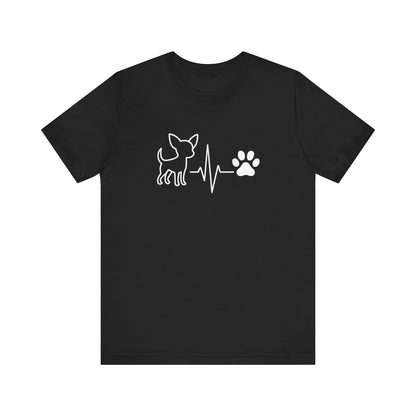 Chihuahua Heartbeat T-Shirt | Funny Dog Lover Gift & Pet Owner Tee