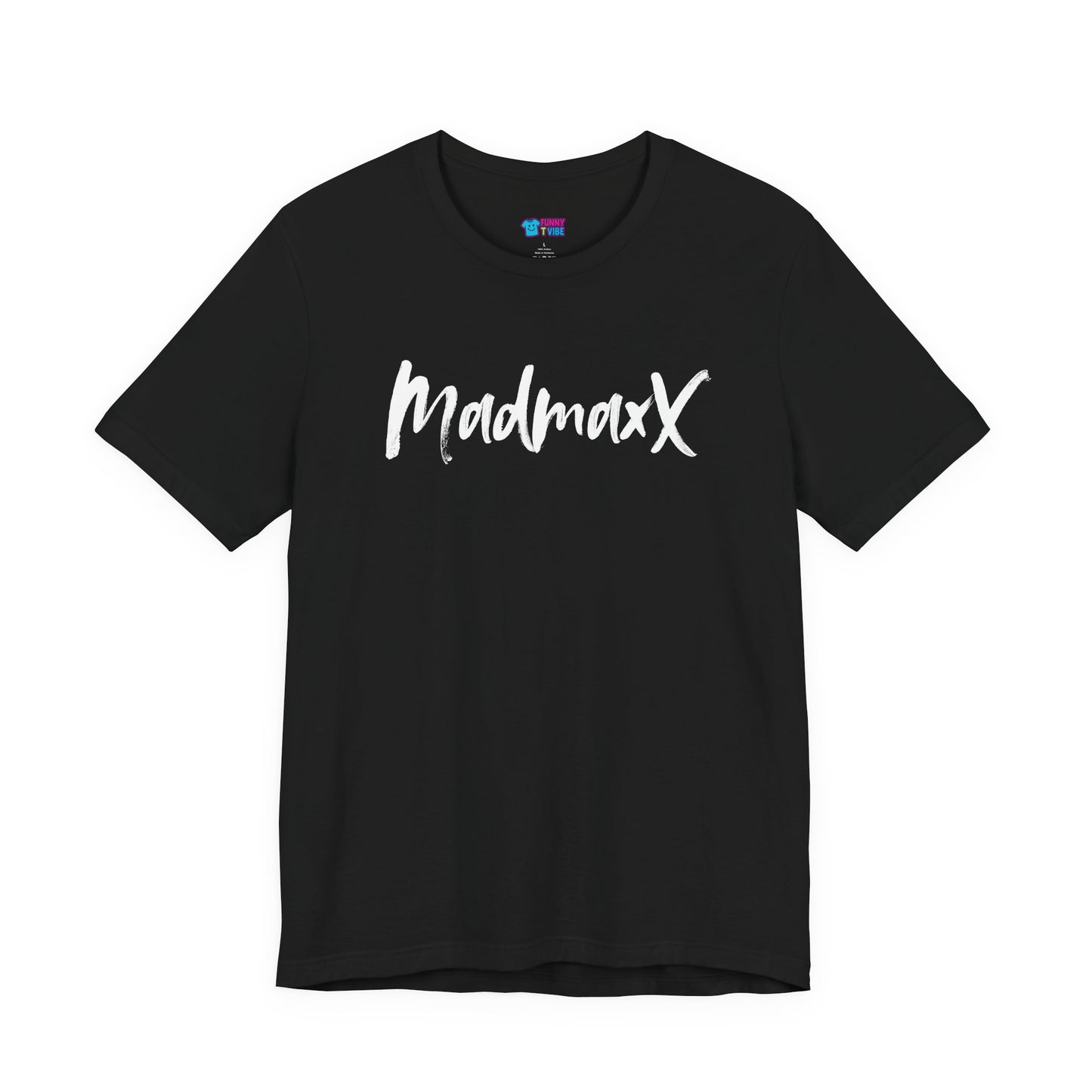 Back-Print Tee — Bold Brush Script "MONNG YKTU!" Casual Graphic T-Shirt