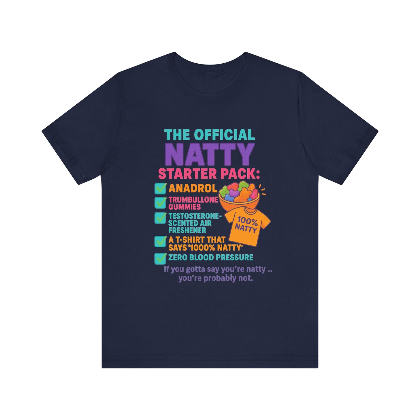 Funny Natty Starter Pack Unisex Tee - Humorous Fitness T-Shirt for Gym Lovers