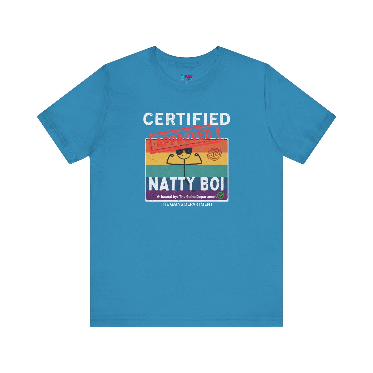 Funny Certified Natty Boi Unisex Jersey Tee - Trendy & Fun T-Shirt for Gym Enthusiasts