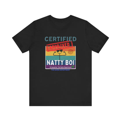 Certified Natty Boi Unisex Tee - Funny Gym Shirt for Fitness Lovers