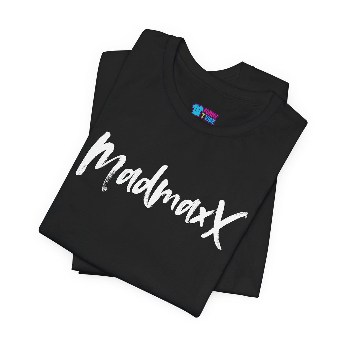 Back-Print Tee — Bold Brush Script "MONNG YKTU!" Casual Graphic T-Shirt
