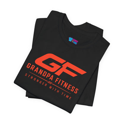 GF Grandpa Fitness Stronger With Time T-Shirt | Grandpa Gym Shirt for Active Men
