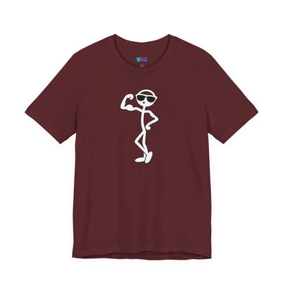 💪 Funny Flexing Stick Figure Gym T-Shirt