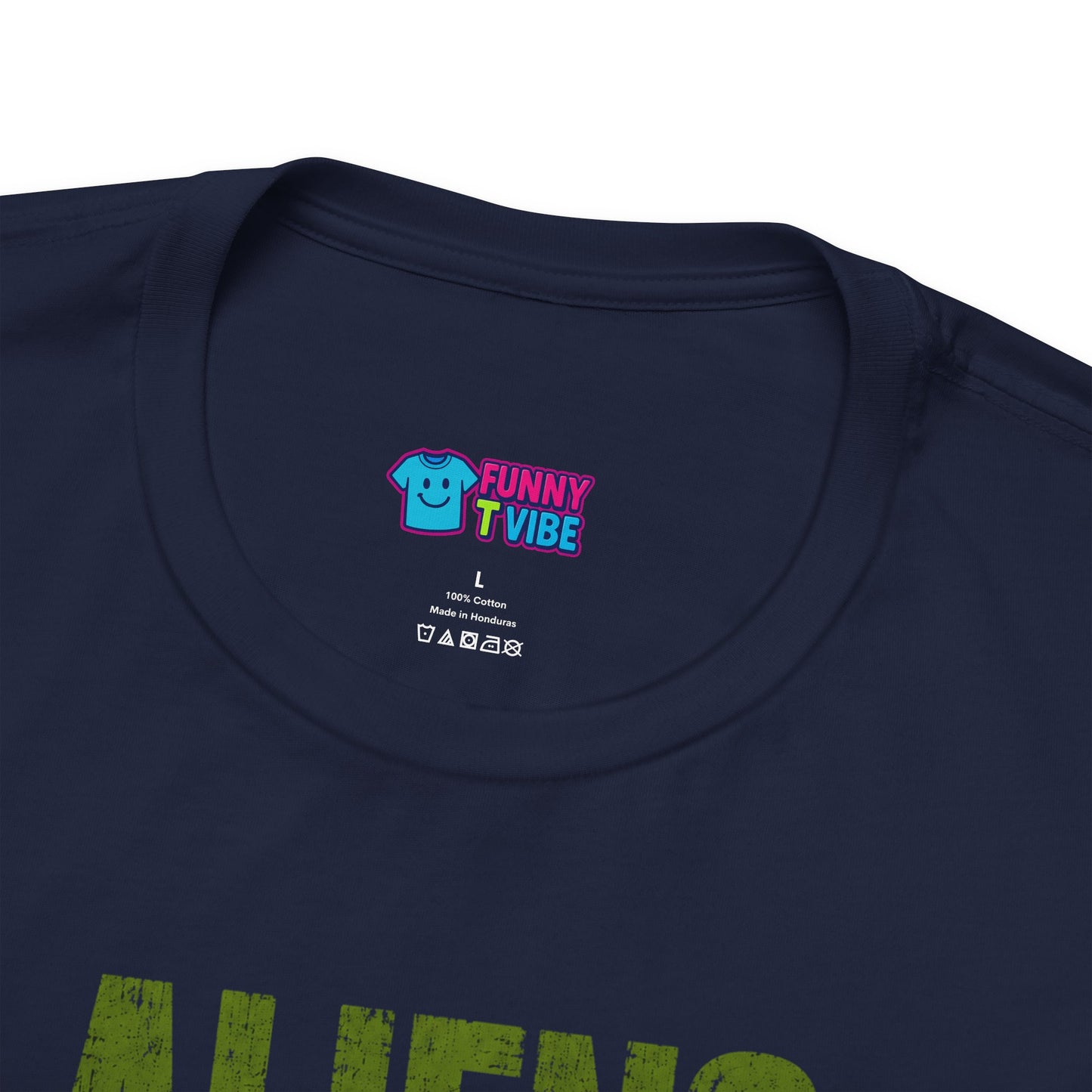 Aliens Are Coming Act Natural T-Shirt | Funny Alien UFO Graphic Tee
