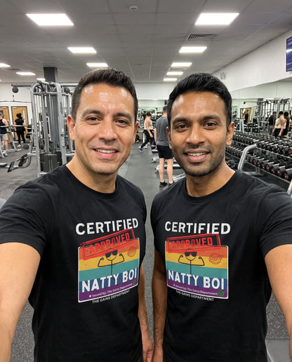 Funny Certified Natty Boi Unisex Jersey Tee - Trendy & Fun T-Shirt for Gym Enthusiasts