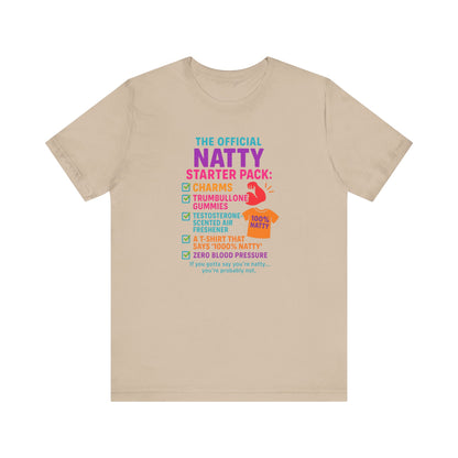 Official Natty Starter Pack Unisex Tee - 100% Natty Design for Fitness Enthusiasts