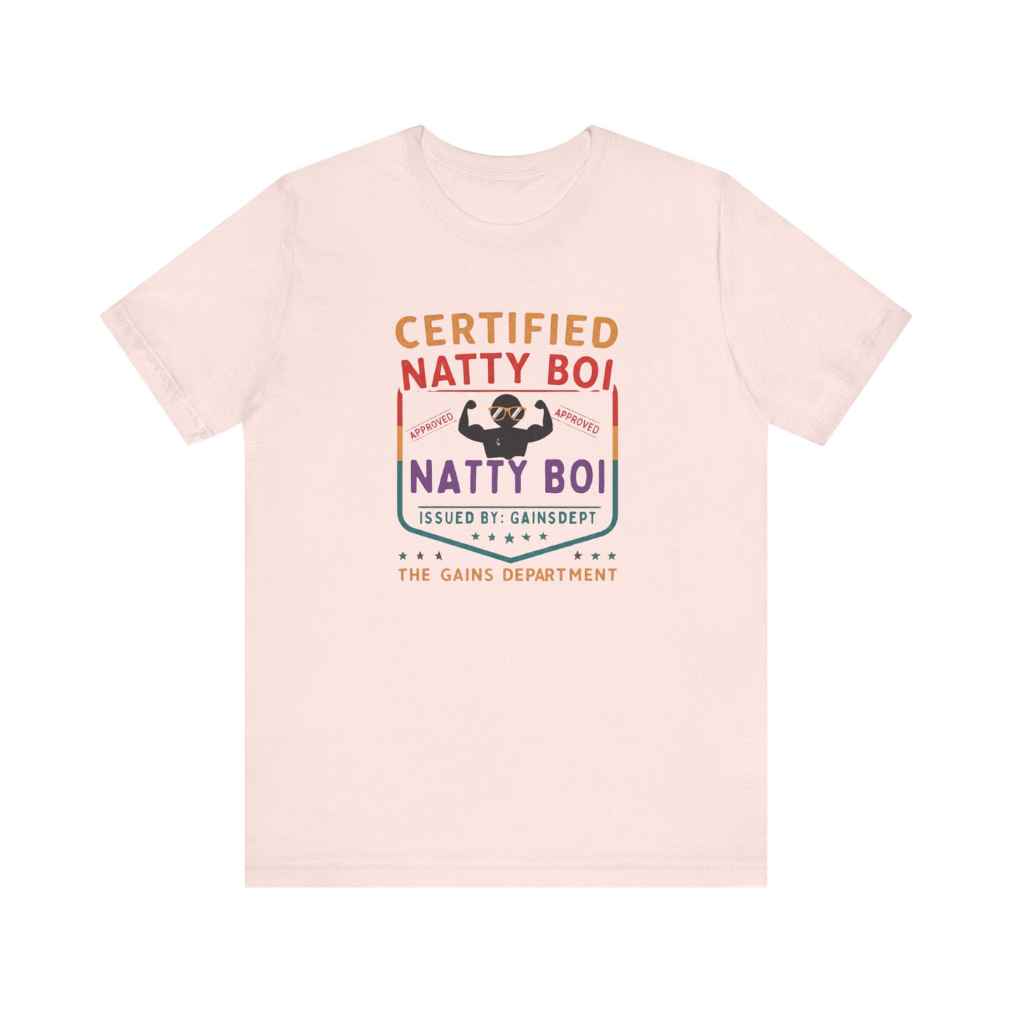 Certified Natty Boi Funny T-Shirt | Unisex Fitness & Gym Gift