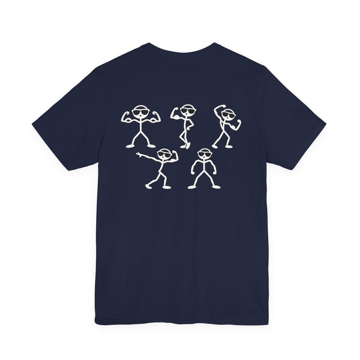 Funny Stick Figure Bodybuilding Front & Back T-Shirt