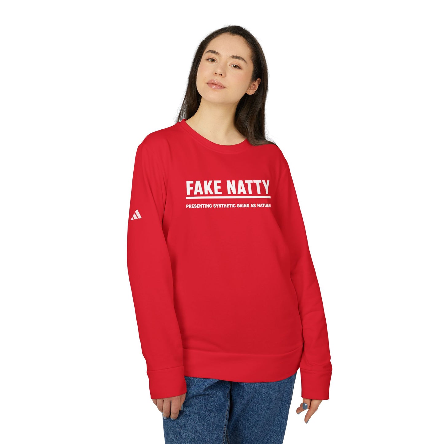 Adidas Fake Natty Crewneck Gym Humor Sweatshirt