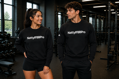 Adidas Natty IFBB Pro Crewneck Gym Fleece Sweatshirt