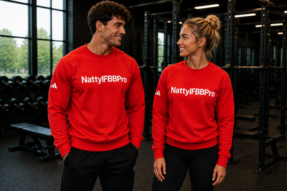 Adidas Natty IFBB Pro Crewneck Gym Fleece Sweatshirt