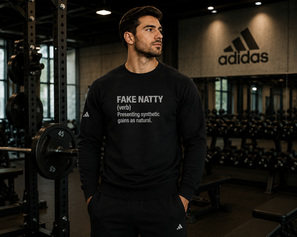 Adidas Fake Natty Crewneck | Gym Humor Sweatshirt